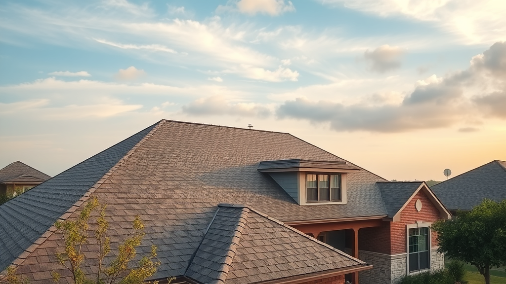 High-quality new residential roofing in League City TX under clear sky
