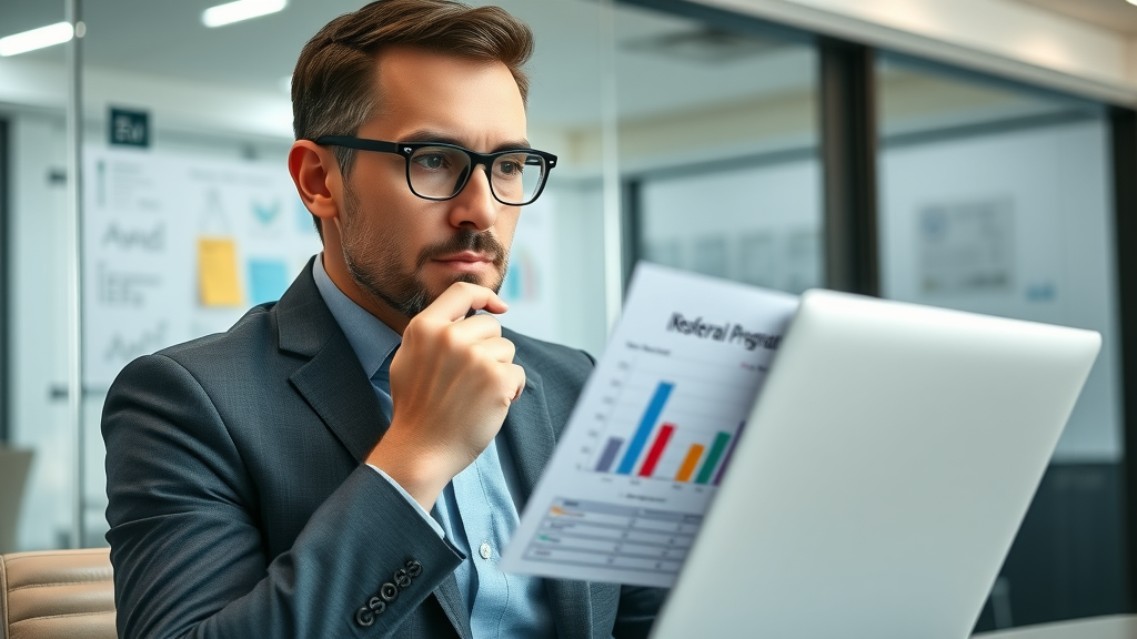 Business strategist evaluates types of referral marketing programs for best fit