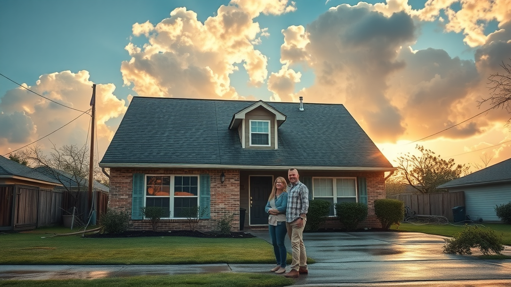 League City TX home with durable roofing surviving post-storm weather