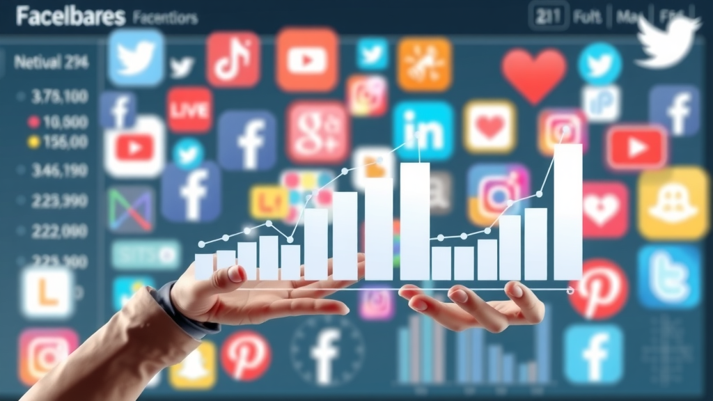 Modern dashboard visualization showing social media marketing data engagement rates by platform - engagement statistics