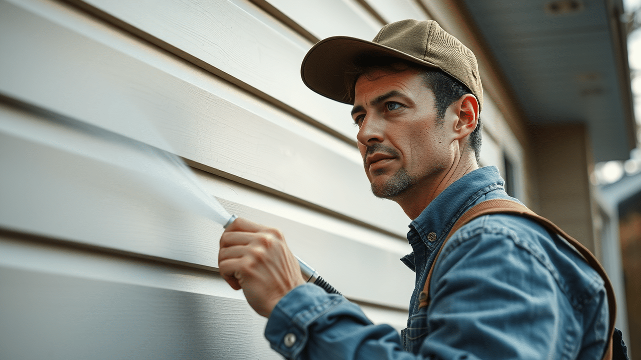 Painter soft washing house siding in Spokane to ensure exterior paint durability Spokane