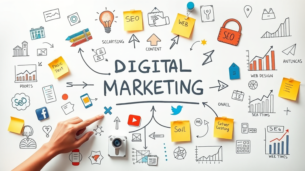 Collage, integration of SEO, web design, social media, and content marketing for Columbia SC digital marketing campaigns
