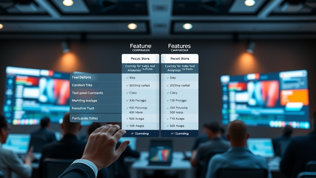 marketing benchmark tools: Comparison chart of popular analytics software for marketing benchmarks