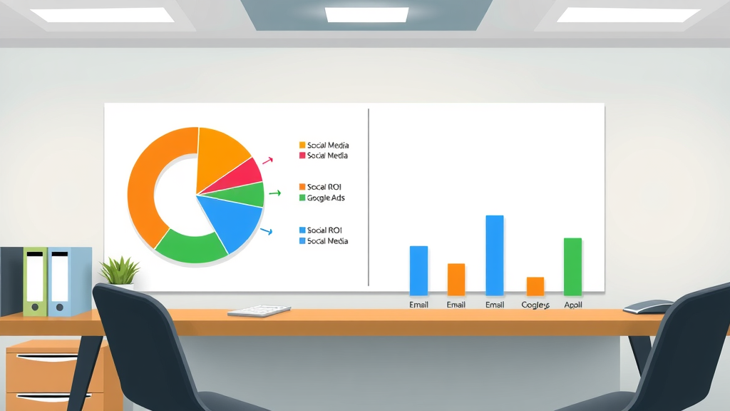 ROI comparison for social media, email marketing, and Google Ads in digital advertising