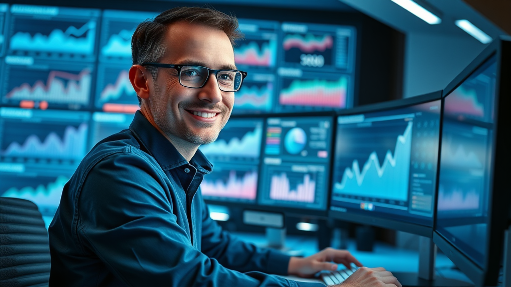 Columbia SC SEO analyst monitoring real-time analytics dashboard for search engine optimization performance and strategy improvement