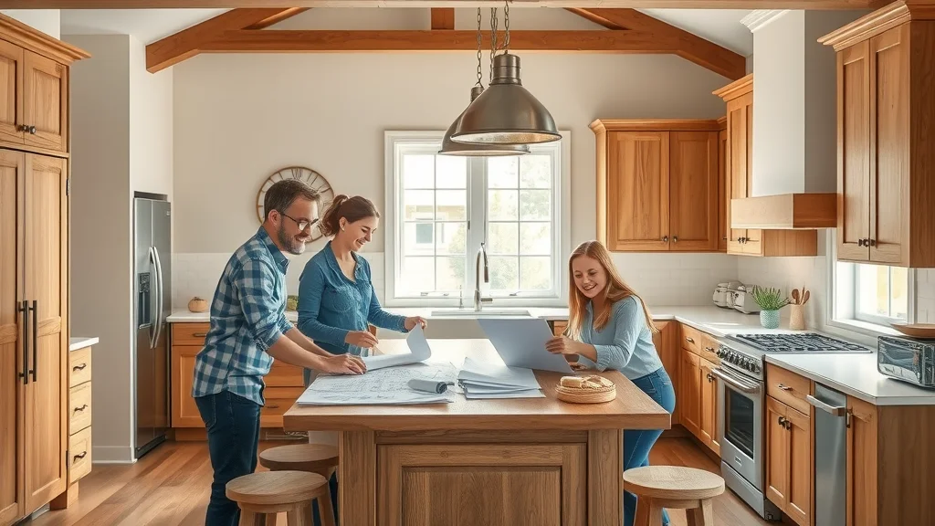 Family enjoys quality cabinet renovation during collaborative kitchen remodel