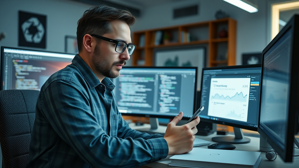 Web developer in Columbia SC testing mobile-friendly and desktop SEO optimizations with on-page elements