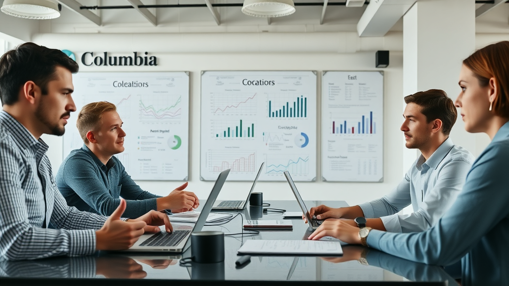 Professional SEO team in Columbia SC collaborating on digital marketing analytics and SEO strategy