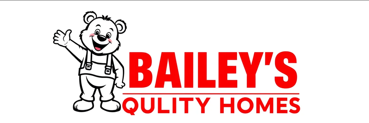 Bailey's Quality Homes logo with bear mascot for quality cabinet renovation