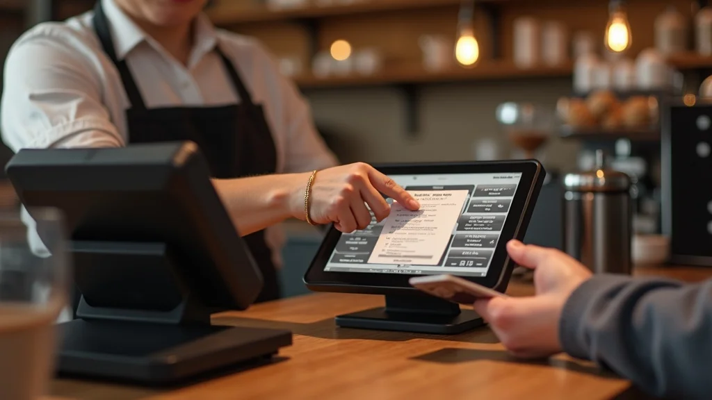 modern POS system processing loyalty points transaction