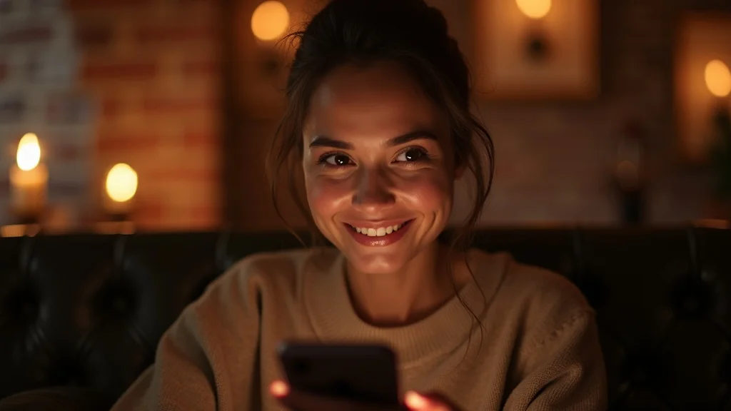 restaurant loyalty program personalization - Happy customer reviewing personalized restaurant offers on phone