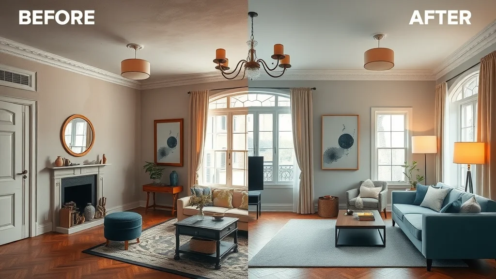 Space Transformerz painting transformation before and after in Columbia SC home