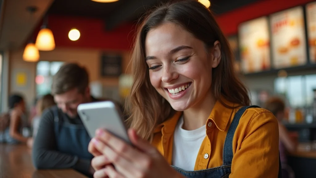 points-based restaurant loyalty program app scan with customer earning rewards