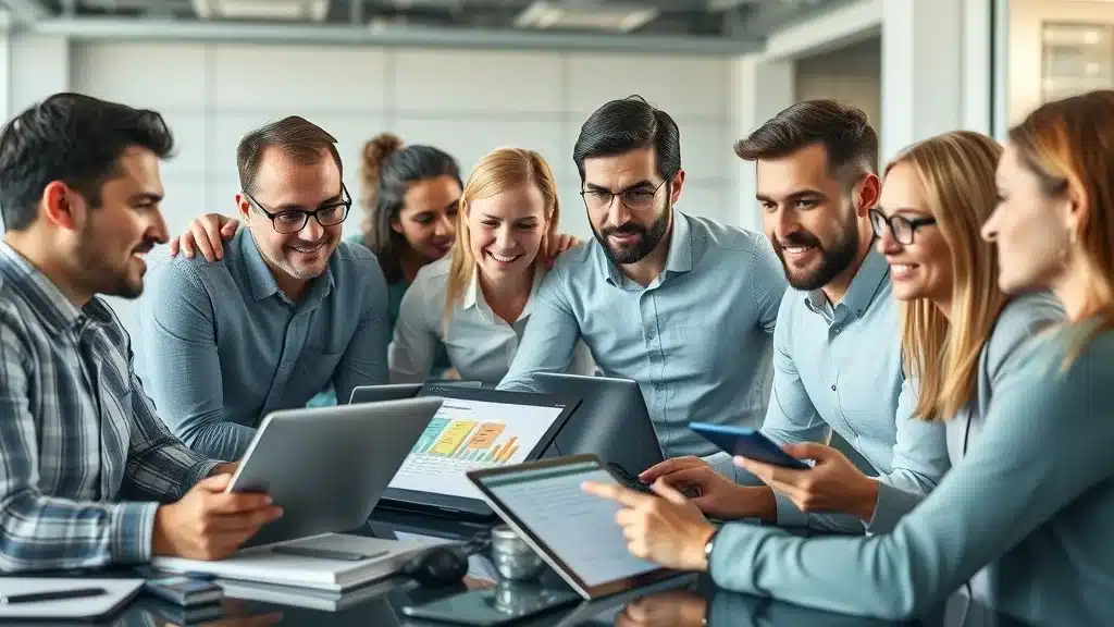 Marketing team collaborating on email campaign segmentation and personalization for better engagement