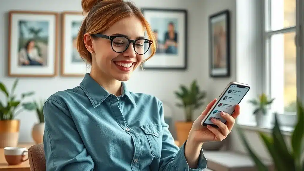 Business owner posting content for business marketing strategies on social media platforms