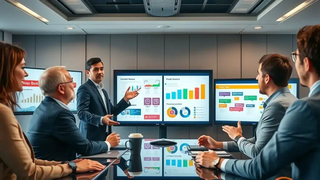 Compelling brand positioning comparison featuring a business leader presenting branding strategies in promotion context