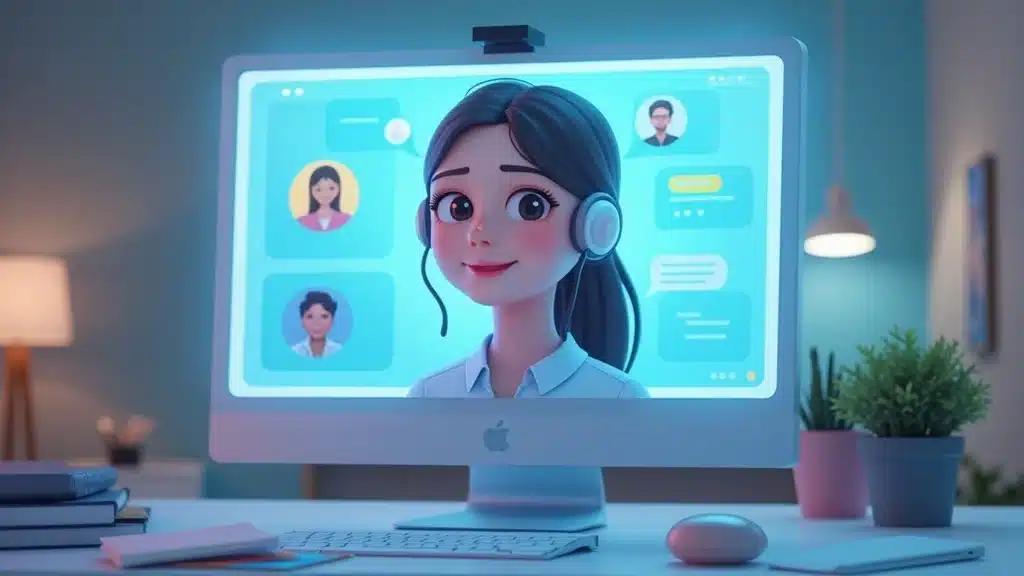 AI assistant in chat interface demonstrating conversational AI capabilities